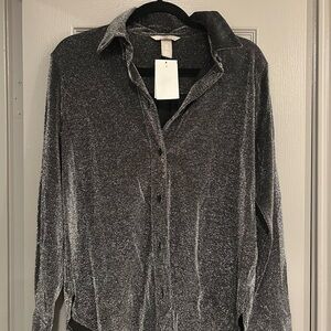 H&M Shimmering Black Shirt